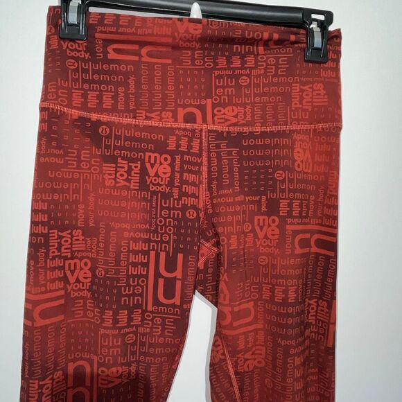Lululemon Wunder Train Contour Fit HR Tight Ombre Red Multi Size : 8 - Picture 5 of 10